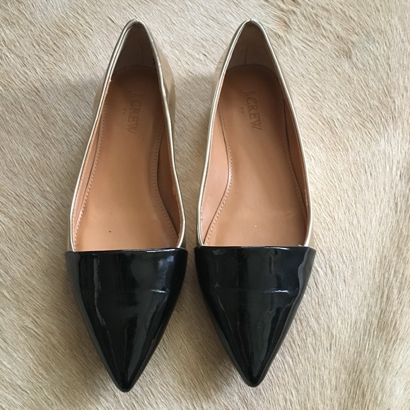 J Crew Two tone pointy flats. - Picture 1 of 7